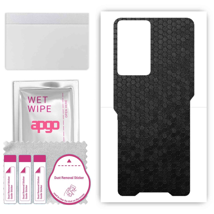 Doogee S97 Pro съвместим, устойчив на надраскване черен винилов филм с форма на пчелна пита