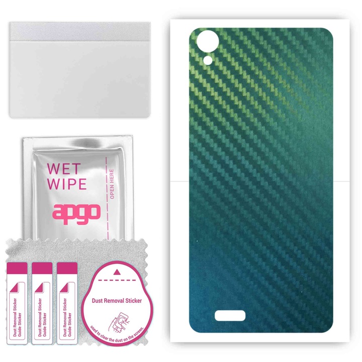 Doogee X100 Съвместим Устойчив на надраскване Carbon Chameleon CAKA1 Заден винилов филм