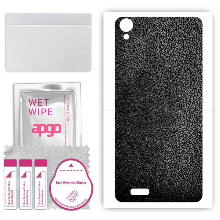 Doogee X100 съвместим заден винилов филм, устойчив на надраскване черна кожа