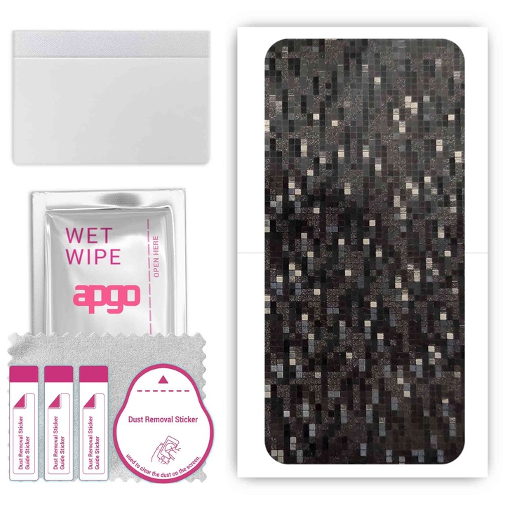 Съвместим с карбоново черен пиксел Doogee X55 Устойчив на надраскване заден винилов филм