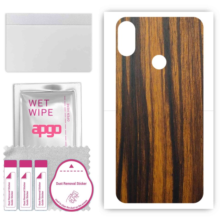 Doogee X50L Устойчиво на надраскване Tigerwood съвместимо задно винилово фолио