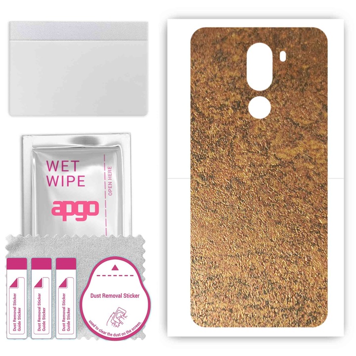 Устойчив на надраскване съвместим Doogee X60L заден винилов филм Rusty Copper