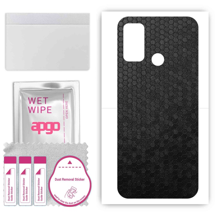 Doogee X96 Pro съвместим, устойчив на надраскване заден винилов филм Honeycomb черен