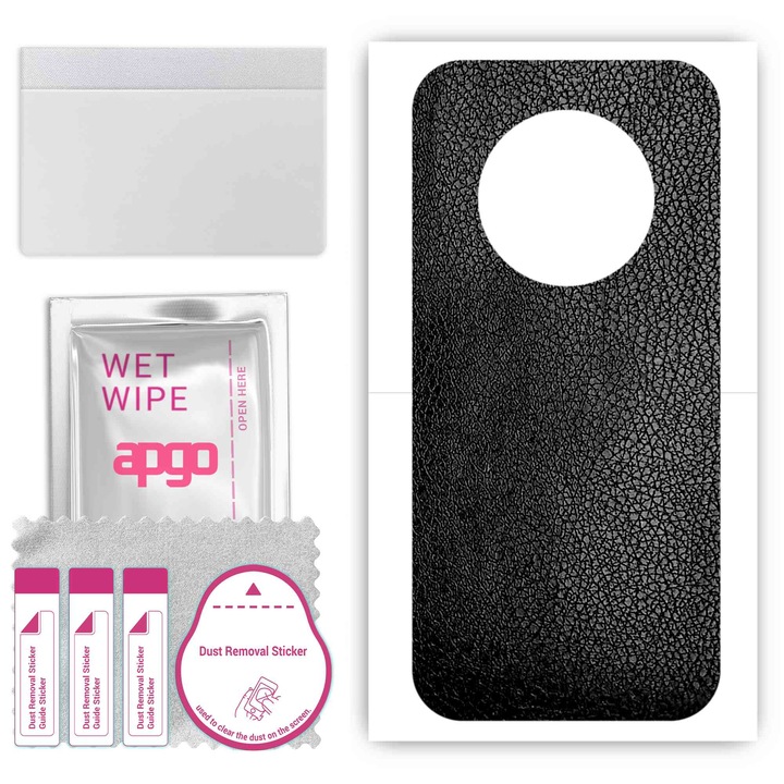 Doogee X97 съвместим заден винилов филм, устойчив на надраскване черна кожа