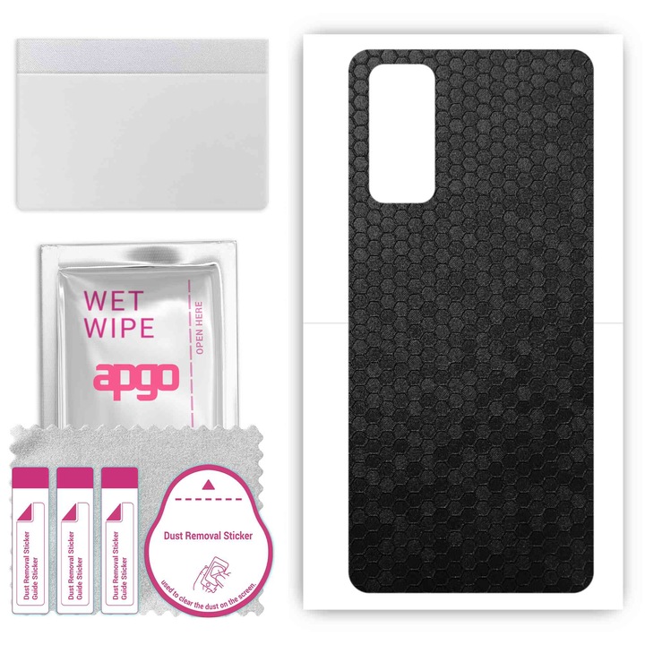 Honor 30 Pro, съвместим, устойчив на надраскване заден винилов филм Honeycomb черен