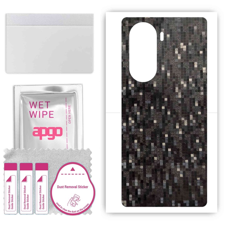 Honor 60 Pro Съвместим, устойчив на надраскване Pixel Carbon Black Back Vinyl Film