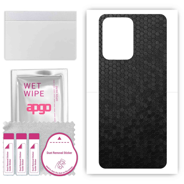 Съвместим с Vivo Y11 2023 Черно винилово фолио против надраскване с форма на пчелна пита