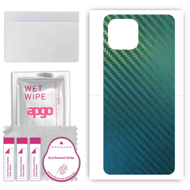 Honor Play 20 PRO Съвместим, устойчив на надраскване въглероден хамелеон CAKA1 заден винилов филм