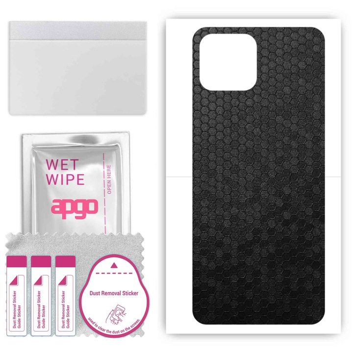 Honor Play 5 съвместим, устойчив на надраскване заден винилов филм Honeycomb черен