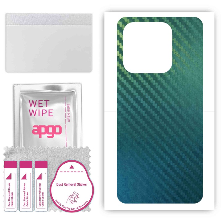 Tecno Spark GO 2023 Устойчив на надраскване Carbon Chameleon CAKA1 Винилово фолио за заден капак