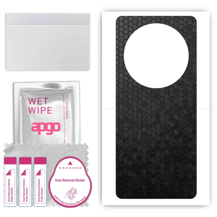 Oppo Find X6 Pro Съвместим против надраскване заден винилов филм Honeycomb черен