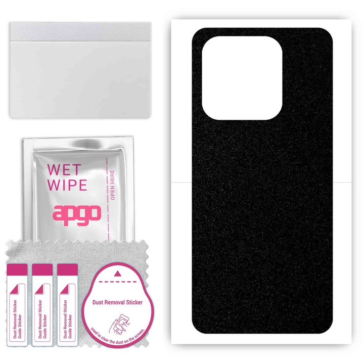 Задно винилово фолио, съвместимо с Tecno Spark GO 2023, устойчиво на надраскване, матово черно