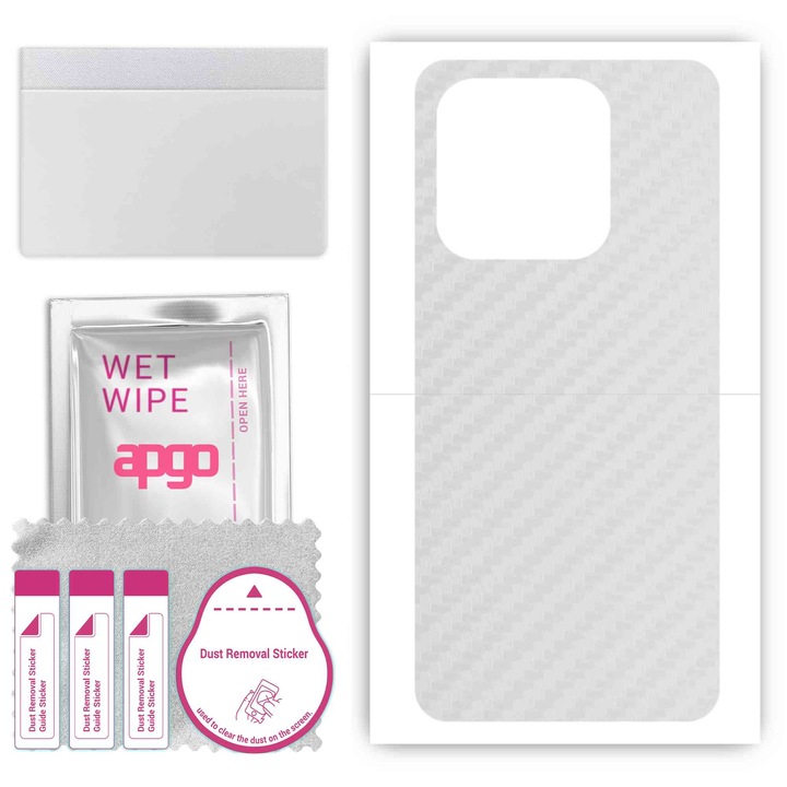 Задно винилово фолио, съвместимо с Tecno Spark GO 2023, устойчиво на надраскване, прозрачен карбон