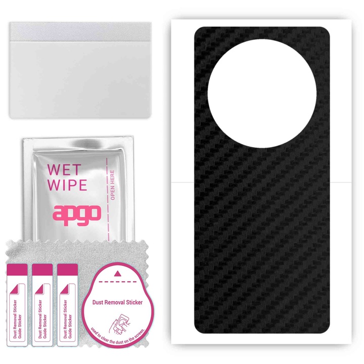 Honor X9a Съвместим, устойчив на надраскване въглероден черен гръб винилов филм