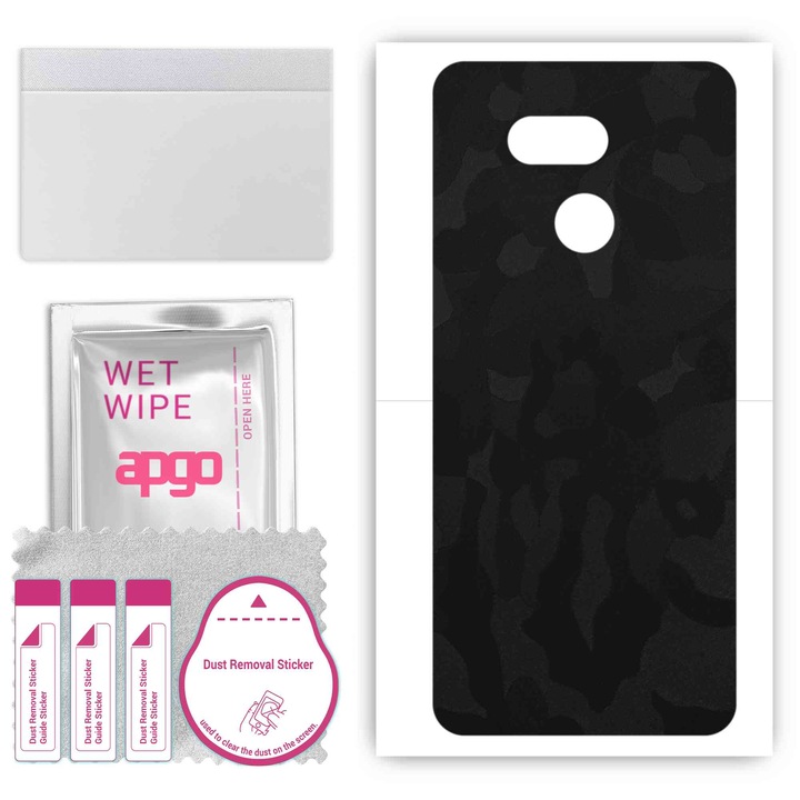 HTC Desire 12s Устойчив на надраскване Черен камуфлажен Съвместим HTC Desire 12s Задно винилово фолио