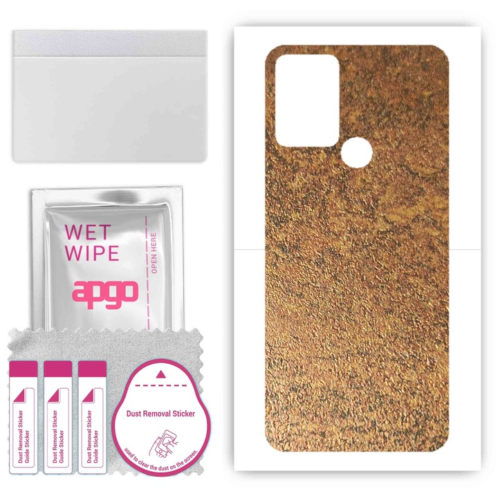 HTC Desire 20 Plus Устойчив на надраскване заден винилов филм Rusty Copper