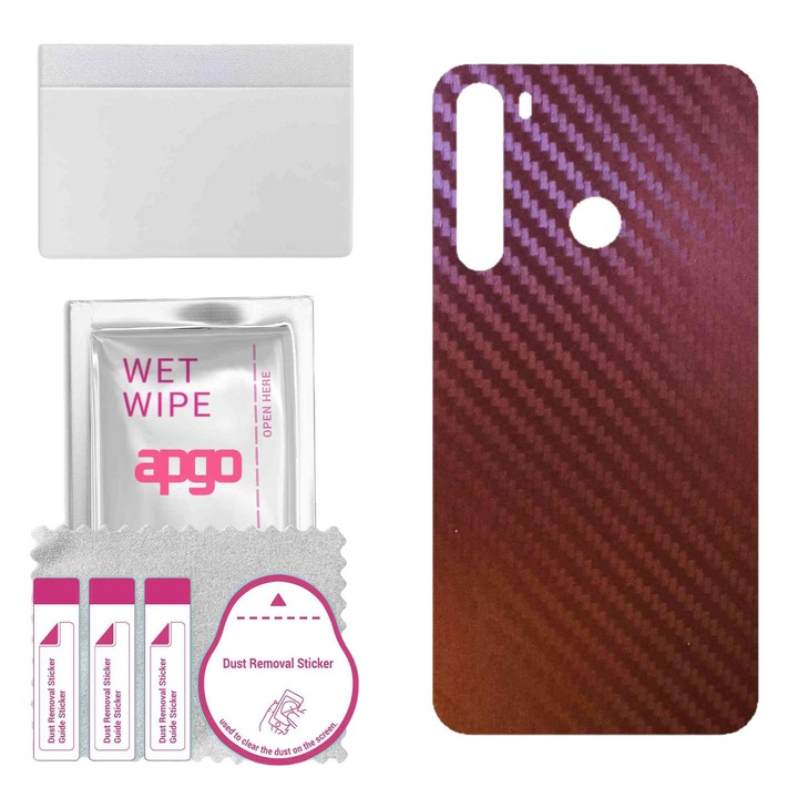 Защитно фолио APGO за гръб на HTC Desire 20 Pro, текстура Carbon Chameleon CAKA5, устойчивост на надраскване