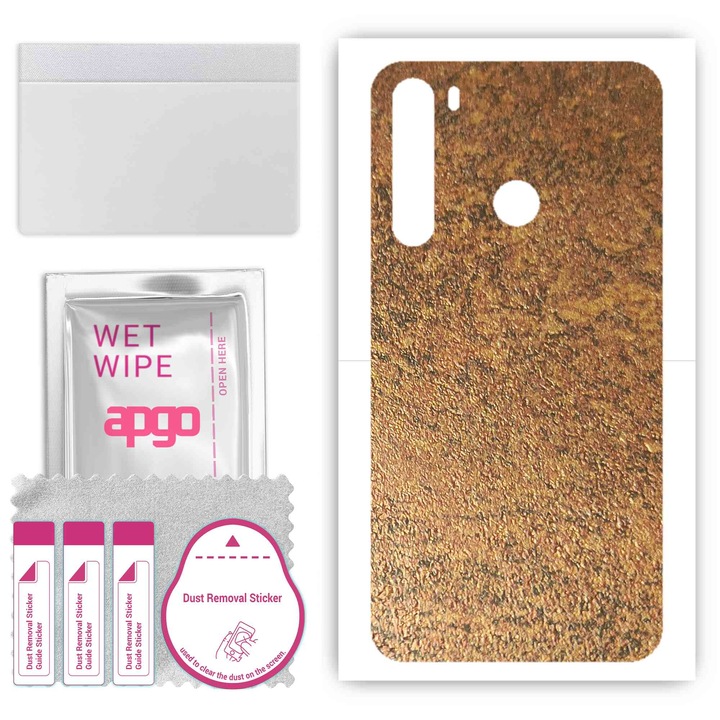 HTC Desire 20 Pro Съвместим, устойчив на надраскване заден винилов филм Rusty Copper