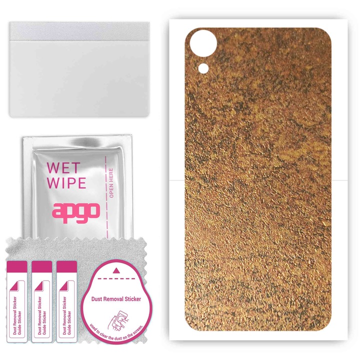 HTC Desire 820 Устойчив на надраскване заден винилов филм Rusty Copper