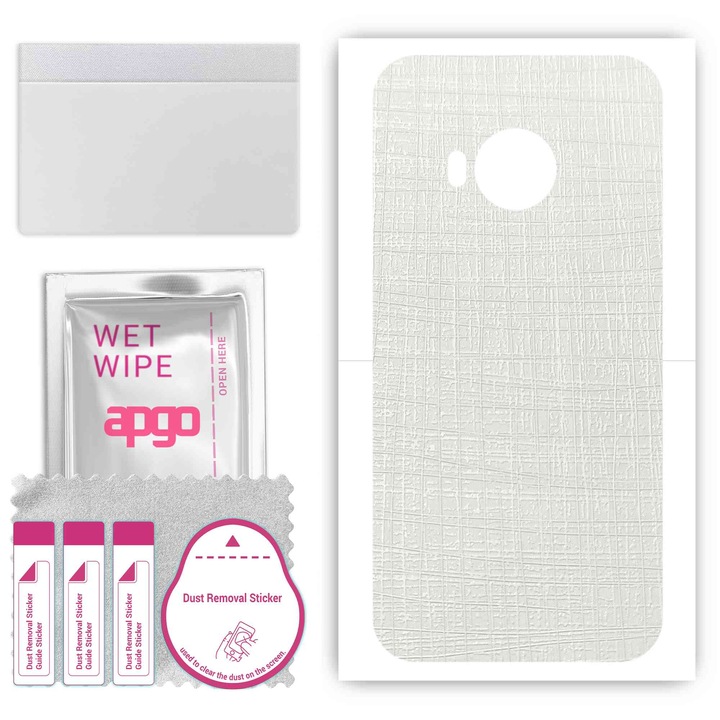 HTC One S9 Съвместим Устойчив на надраскване Заден винилов филм Бял плат