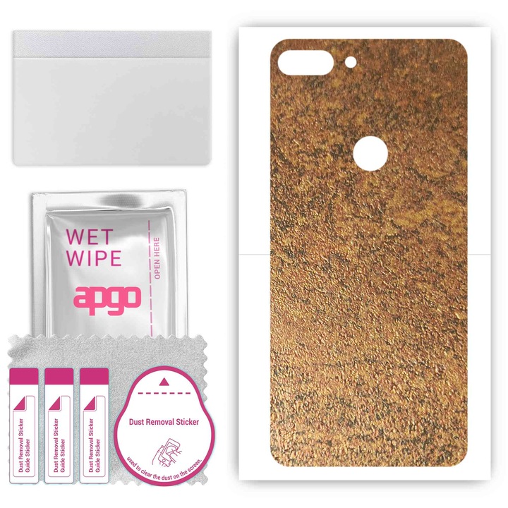 HTC Wildfire E Lite, съвместим, устойчив на надраскване заден винилов филм Rusty Copper