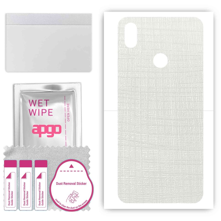 HTC Wildfire E1 Съвместим HTC Wildfire E1 Устойчив на надраскване Винилов заден филм Бяла тъкан