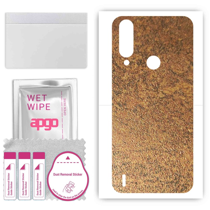 HTC Wildfire R70 Съвместим, устойчив на надраскване заден винилов филм, ръждясала мед