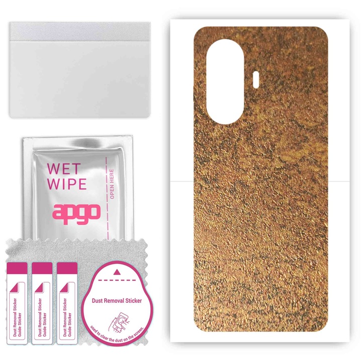 Задно винилово фолио, съвместимо с Wiko Hi Enjoy 60 5G, устойчиво на надраскване Rusty Copper