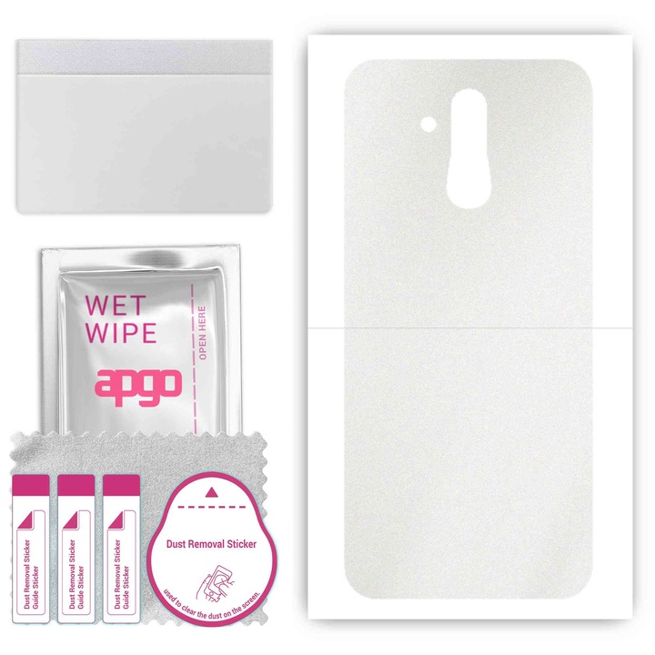 Винилово фолио за гърба, съвместимо с Huawei Mate 20 lite, устойчиво на надраскване, прозрачно матово