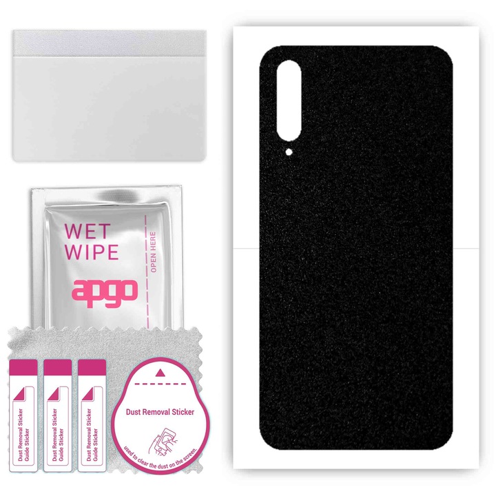 Folie de vinil pentru spate compatibil cu Huawei P smart Pro 2019, rezistent la zgarieturi, Negru mat