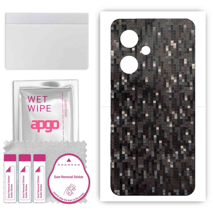 Винилово фолио Vivo Y27 4G, устойчиво на надраскване, съвместимо с въглеродно черни пиксели