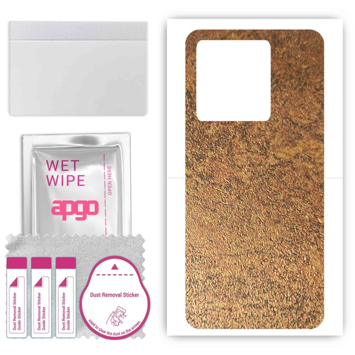 Задно винилово фолио, съвместимо с Vivo Y77t устойчива на надраскване ръждясала мед