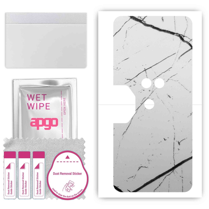 Kompatibilis a Lenovo Legion Duel Scratch Resistant Back Vinyl Film White Marble filmmel