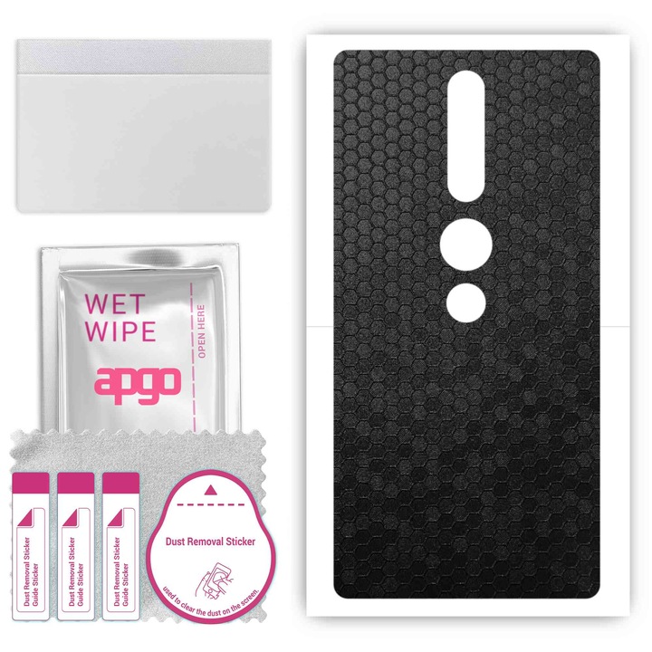 Съвместим с устойчиво на надраскване черно винилово фолио с форма на пчелна пита от Lenovo Phab2 Pro