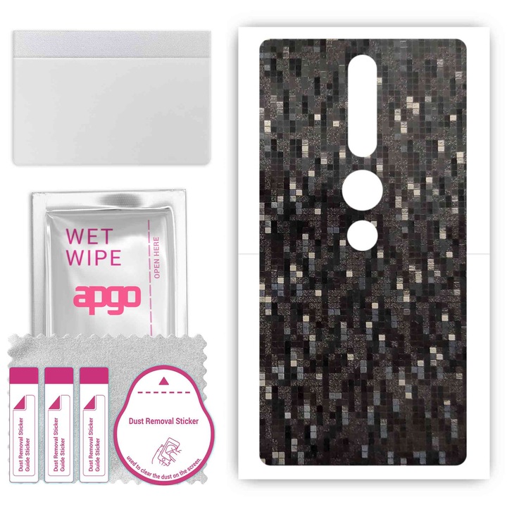 Съвместимо с въглеродно черни пиксели Lenovo Phab2 Pro устойчиво на надраскване задно винилово фолио