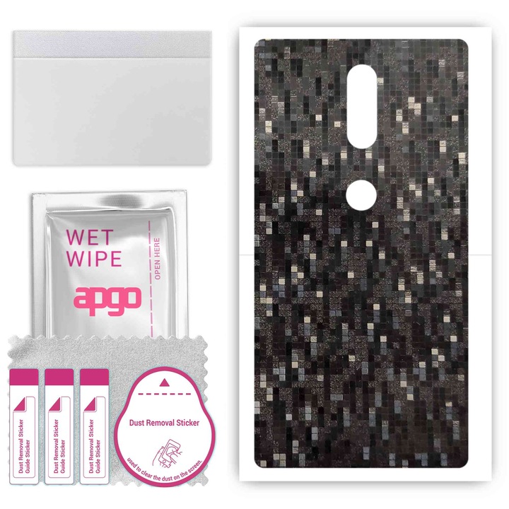 Съвместимо с въглеродно черни пиксели Lenovo Phab2 Plus, устойчиво на надраскване задно винилово фолио