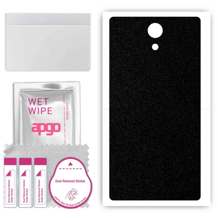 Задно винилово фолио, съвместимо с Lenovo Phab2, устойчиво на надраскване, матово черно