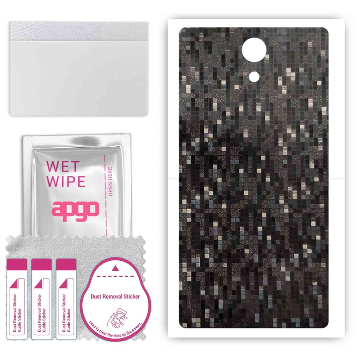 Съвместимо с въглеродно черни пиксели Lenovo Phab2, устойчиво на надраскване задно винилово фолио