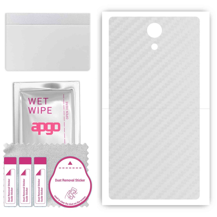 Задно винилово фолио, съвместимо с Lenovo Phab2, устойчиво на надраскване, Transparent Carbon