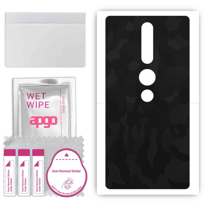 Съвместим с Lenovo Phab2 Pro Anti-scratch Black Camo Vinyl Cover