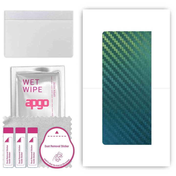 Skin protectie vinil pentru spate apgo, compatibil cu Lenovo Yoga Tab 11, rezistent la zgarieturi, Carbon Chameleon CAKA1