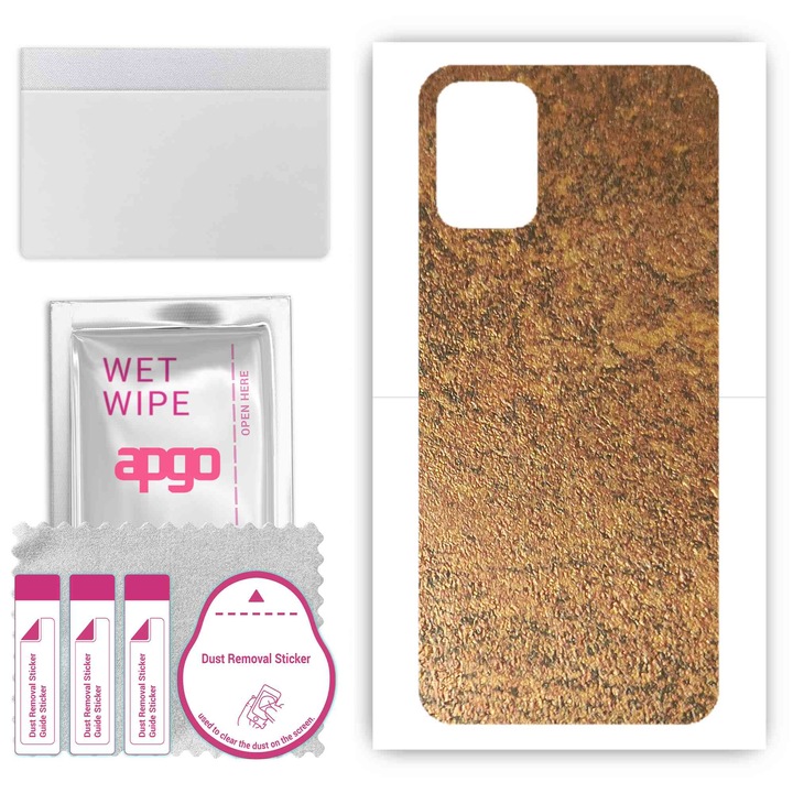 LG K52 съвместим Устойчив на надраскване заден винилов филм Rusty Copper