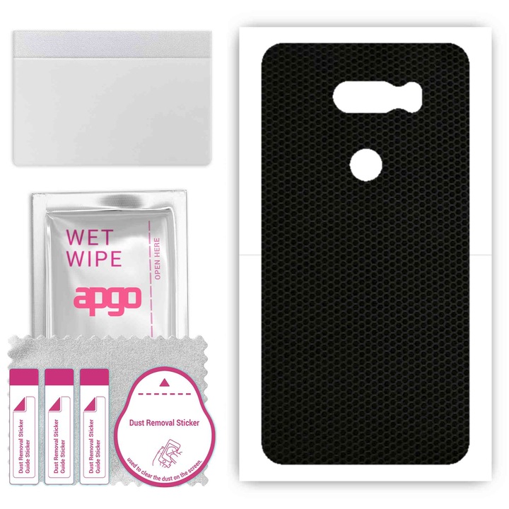 Folie de vinil pentru spate compatibil cu LG V30, rezistent la zgarieturi, Matricea