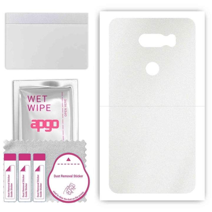 Folie de vinil pentru spate compatibil cu LG V30, rezistent la zgarieturi, Mata transparenta