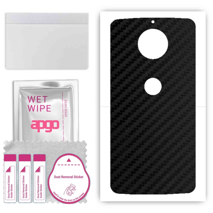 Съвместимо с въглеродно черно Motorola Moto G5S Plus устойчиво на надраскване винилово фолио за гръб