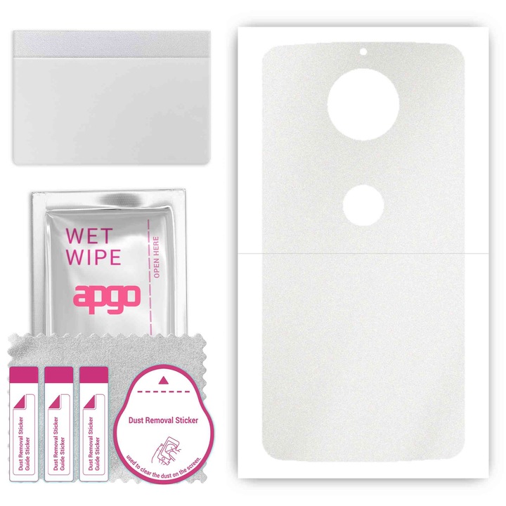 Винилово фолио за гърба, съвместимо с Motorola Moto G5S Plus, устойчиво на надраскване, прозрачно матово