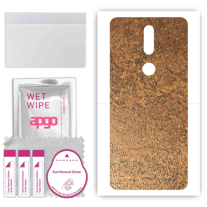 Nokia 2.4 съвместим устойчив на надраскване заден винилов филм Rusty Copper