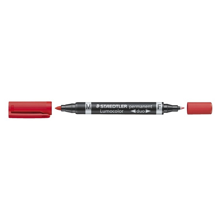 Двувърх перман. маркер Staedtler Duo 348 F и М,ЧЕРЕН, оп. 5