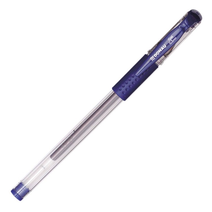 Donau Gel golyóstoll, 0,5 mm, KÉK, 12 db-os csomag