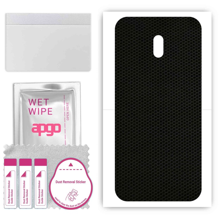 Задно винилово фолио, съвместимо с Nokia C1 Plus, устойчиво на надраскване, Matrix